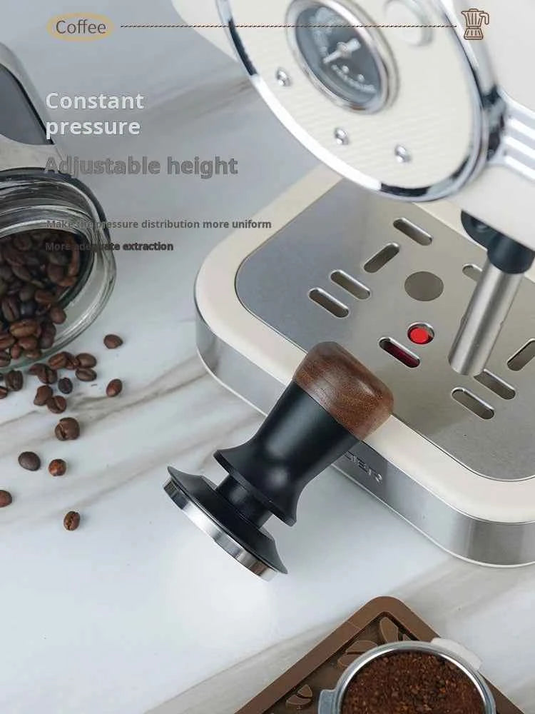Walnut Spring-Loaded Espresso Tamper