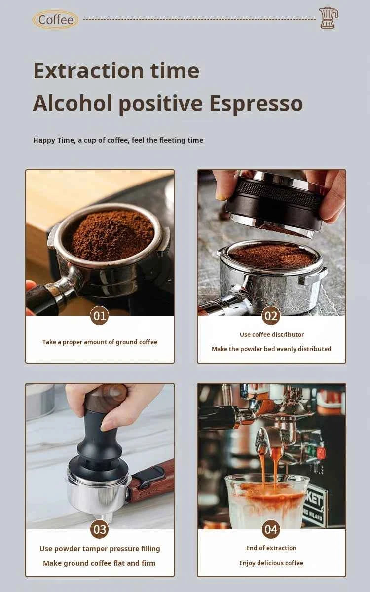 Walnut Spring-Loaded Espresso Tamper
