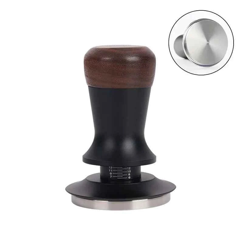 Walnut Spring-Loaded Espresso Tamper